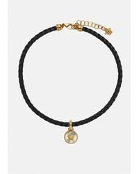 Versace - Medusa Biggie Leather Necklace - Lyst