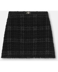 Versace - Tweed Cotton Mini Skirt - Lyst