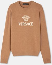 Versace - Intarsia Cashmere Knit Sweater - Lyst