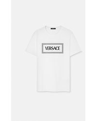 Versace - Embroidered '90s Vintage Logo T-shirt - Lyst