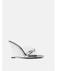 Versace - Gianni Ribbon Wedge Mules 95 Mm - Lyst