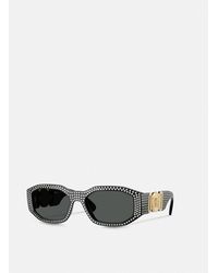 Versace - Occhiali Da Sole Medusa Biggie Con Cristalli - Lyst