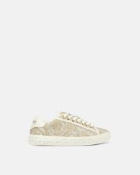 Versace - Greca Jacquard Canvas Sneakers - Lyst