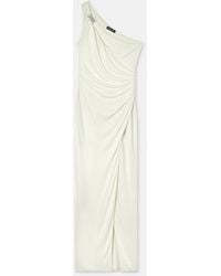 Versace - Drapiertes Kleid Aus Viskose-Jersey - Lyst