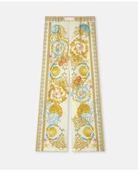 Versace - Underwater Baroque Silk Pants - Lyst