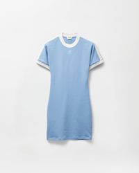 Versace - Embroidered-Logo Stretch Cotton-Jersey Mini Dress - Lyst
