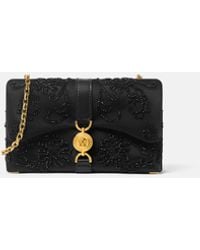 Versace - Kleio Embroidered Satin Mini Bag - Lyst