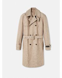 Versace - Barocco Jacquard Trench Coat - Lyst