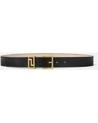 Versace - Greca Goddess Leather Belt 3 Cm - Lyst