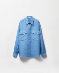 Versace - Linen Loose Shirt - Lyst
