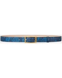 Versace - Greca Printed Leather Belt 1.2" - Lyst
