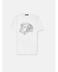 Versace - Crystal Embroidered Medusa Study T-Shirt - Lyst