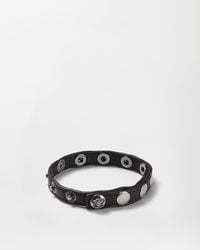 Versace - The Spike Leather Bracelet - Lyst