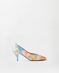 Versace - Tina Printed Duchesse Pumps 65 Mm - Lyst