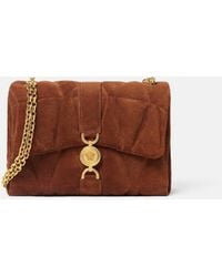 Versace - Kleio Quilted Suede Shoulder Bag - Lyst
