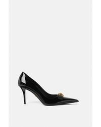 Versace - Gianni Ribbon Patent Pumps 85 Mm - Lyst