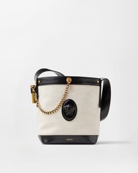Versace - Pivot Small Canvas Bucket Bag - Lyst