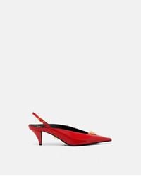 Versace - La Medusa Leather Slingbacks 55 Mm - Lyst
