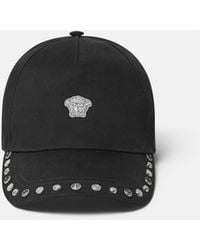 Versace - Gorra De Béisbol De Algodón Adornada - Lyst
