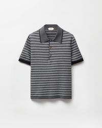 Versace - Jacquard Cotton-Blend Knit Polo - Lyst