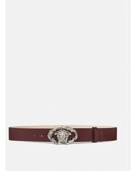 Versace - Buckle Crest Cintura - Lyst