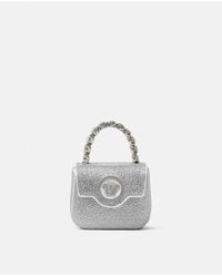 Versace - La Medusa Embellished Satin Mini Bag - Lyst