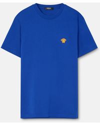 Versace - Embroidered Cotton-Jersey T-Shirt - Lyst