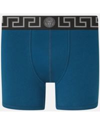 Versace - Cotton-Jersey Long Trunks - Lyst