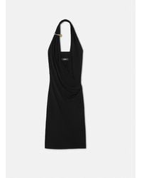 Versace - Robe Mi-Longue Dos Nu En Crêpe - Lyst