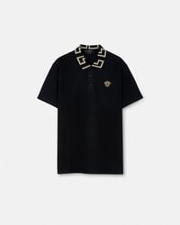 Versace - 'Greca' Polo Shirt - Lyst