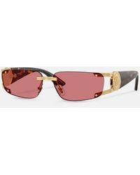 Versace - Medusa Honor Rectangular Sunglasses - Lyst