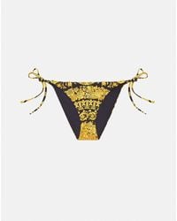 Versace - Printed Nylon-Blend Bikini Bottoms - Lyst