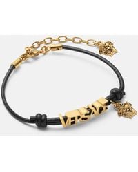 Versace - Bracelet En Cuir - Lyst