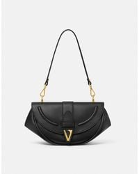 Versace - Virtus Schultertasche Aus Leder - Lyst