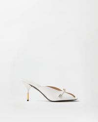 Versace - Nyx Leather Mules 80 Mm - Lyst
