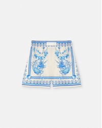 Versace - 'Underwater Barocco Bicolour Foulard' Shorts - Lyst