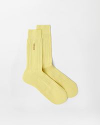 Versace - Embroidered Cotton Ribbed Socks - Lyst