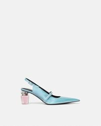 Versace - Bright Crystal Patent Slingback Pumps 70 Mm - Lyst