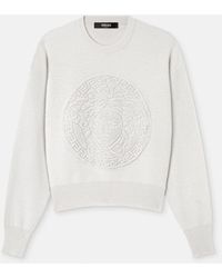 Versace - Cashmere-Wool Knit Sweater - Lyst