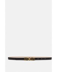 Versace - Greca Goddess Thin Leather Belt - Lyst