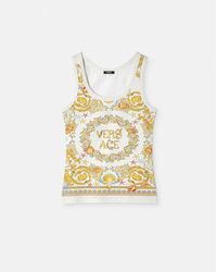 Versace - Top Aderente Underwater Barocco - Lyst