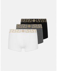 Versace - Pack De Tres Bóxers Con Borde De Greca - Lyst