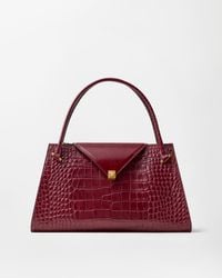 Versace - Severine Croc-Effect Leather Large Shoulder Bag - Lyst