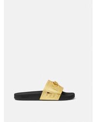 Versace - La Medusa Rubber Sliders - Lyst