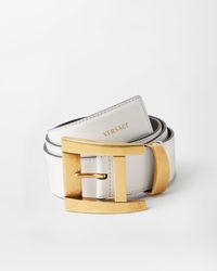 Versace - Leather Belt 4 Cm - Lyst