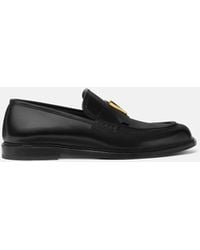 Versace - V Leather Loafers - Lyst