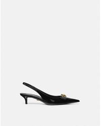 Versace - Gianni Ribbon Patent Slingbacks 45 Mm - Lyst