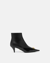 Versace - La Medusa Leather Ankle Boots 55 Mm - Lyst