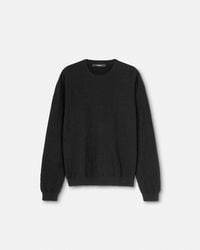 Versace - Jacquard Silk-Cotton Knit Sweater - Lyst