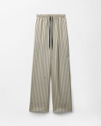 Versace - Printed Silk Twill Pajama-Style Trousers - Lyst